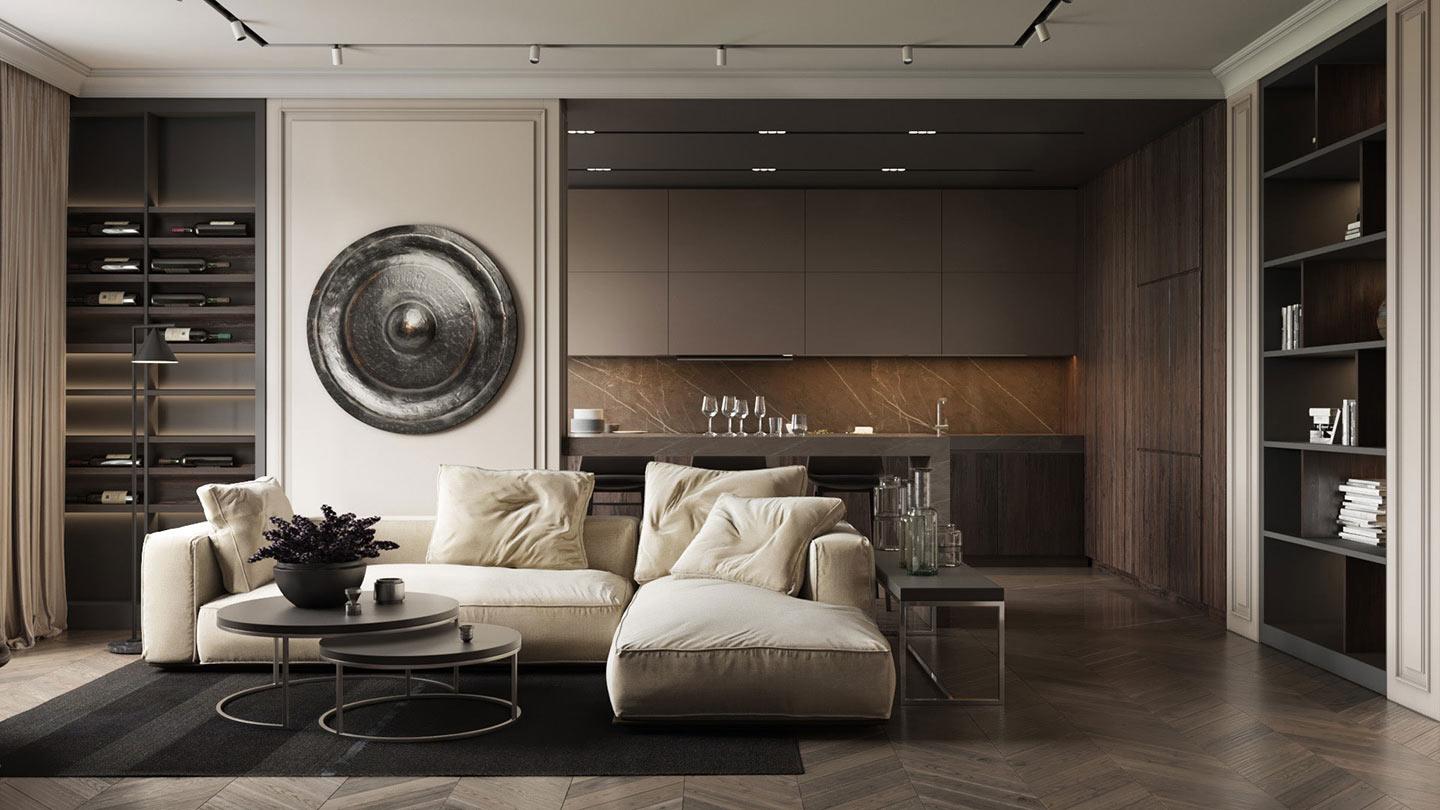 Nội thất bếp kiểu loft